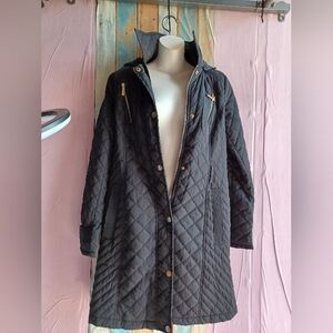Black Quilted Women's Coat
